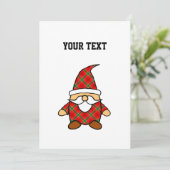 Cute Carton Gnome Drawing Invitation Kaart (Staand voorkant)