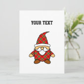 Cute Carton Gnome Drawing Invitation Kaart (Staand voorkant)