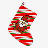 Cute Carton Gnome Tekening Red Green Kerstmis Lar Grote Kerstsok (Voorkant (Hangend))