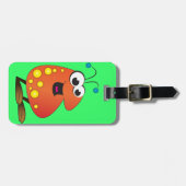 Cute Cartoon Alien Bagagelabel (Voorkant horizontaal)
