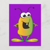 Cute Cartoon Alien Briefkaart (Voorkant)