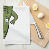 Cute Cartoon Alligator Theedoek (Quarter Fold)