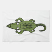 Cute Cartoon Alligator Theedoek (Horizontaal)
