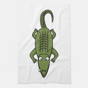 Cute Cartoon Alligator Theedoek