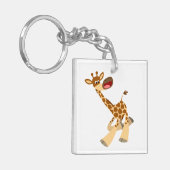 Cute Cartoon Ambling Giraffe AcrylSleutelhanger Sleutelhanger (Voorkant Links)
