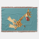 Cute Cartoon Ambling Giraffe Deken (Voorkant)