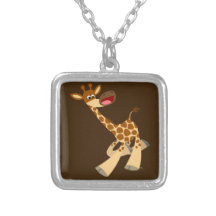 Cute Cartoon Ambling Giraffe Ketting