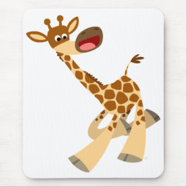 Cute Cartoon Ambling Giraffe Mousepad Muismat