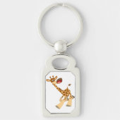 Cute Cartoon Ambling Giraffe Sleutelhanger (Voorkant)