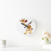 Cute Cartoon Ambling Giraffe Wall Clock Ronde Klok (Huis)