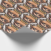 Cute Cartoon Angel Cadeaupapier (Hoek)