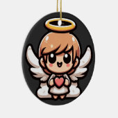 Cute Cartoon Angel Keramisch Ornament (Rechts)