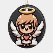 Cute Cartoon Angel Keramisch Ornament (Links)