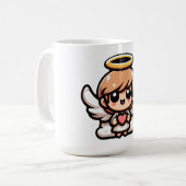 Cute Cartoon Angel Koffiemok (Voorkant links)