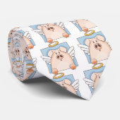 Cute Cartoon Angel Pig Stropdas (Opgerold)