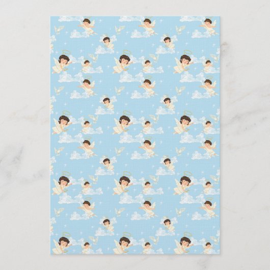 Cute Cartoon Angels And Doves Seamless Pattern Kaart (Voorkant)