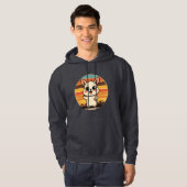 Cute Cartoon Animal in Retro Sunset  Hoodie (Voorkant volledig)