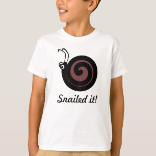Cute Cartoon Animal Snailed it Funny Kinder T-shirt
