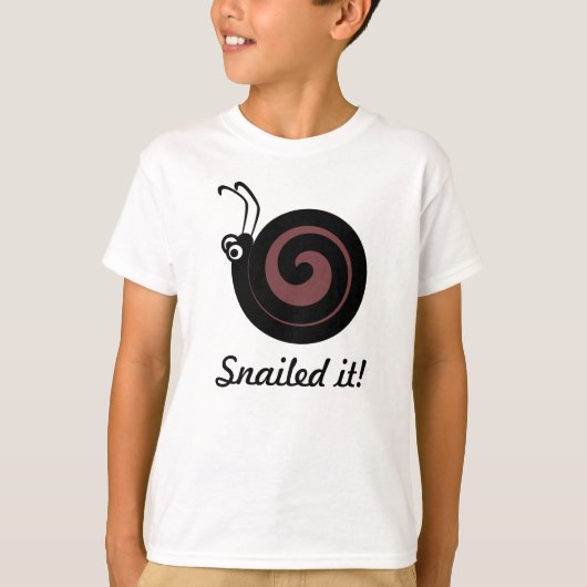 Cute Cartoon Animal Snailed it Funny Kinder T-shirt (Voorkant)