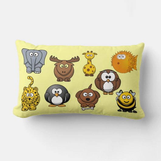 Cute Cartoon Animals Baby Boy Girl Kinder Kussen (Voorkant)