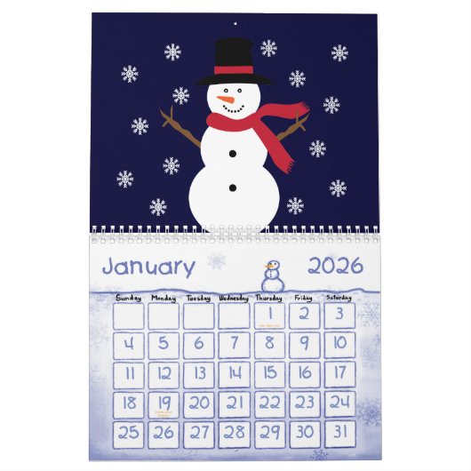 Cute Cartoon Animals & Children Illustrations Kalender (Jan 2026)