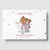 Cute Cartoon Animals Gender Neutral Baby Shower Gastenboek (Voorkant)