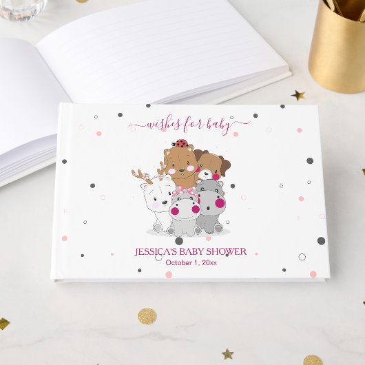 Cute Cartoon Animals Gender Neutral Baby Shower Gastenboek