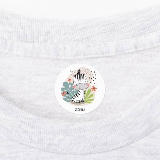 Cute Cartoon Animals Labels (Aangebracht)