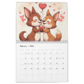 Cute cartoon animals new year 2026 Calendar Kalender (Feb 2026)