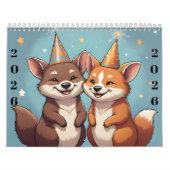 Cute cartoon animals new year 2026 Calendar Kalender (Hoes)