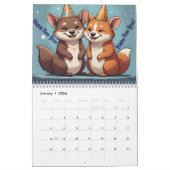 Cute cartoon animals new year 2026 Calendar Kalender (Jan 2026)