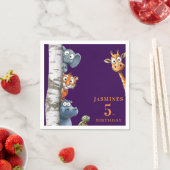 Cute Cartoon Animals Peek-a-Boo any Birthday  Servet (Insitu)