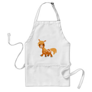 Cute Cartoon Appaloosa Pony Apron Standaard Schort