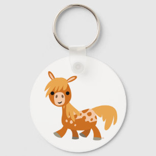 Cute Cartoon Appaloosa Pony Sleutelhanger
