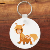 Cute Cartoon Appaloosa Pony Sleutelhanger (Voorkant)
