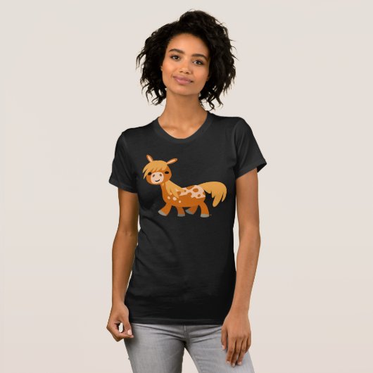 Cute Cartoon Appaloosa Pony T-shirt (Voorkant volledig)