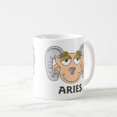 Cute Cartoon Aries Ram Koffiemok (Voorkant rechts)