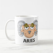 Cute Cartoon Aries Ram Koffiemok (Links)