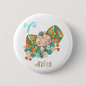 Cute Cartoon Aries Ronde Button 5,7 Cm (Voorkant)