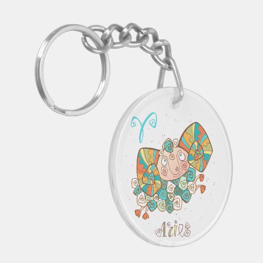 Cute Cartoon Aries Sleutelhanger (Voorkant Links)