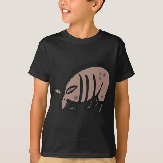 Cute Cartoon Armadillo T-shirt (Voorkant)