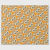 Cute Cartoon Art Red Panda Patroon Cadeaupapier (Vlak)