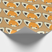 Cute Cartoon Art Red Panda Patroon Cadeaupapier (Hoek)