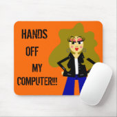 Cute Cartoon Attitude Girl Mousepad Muismat (Met muis)