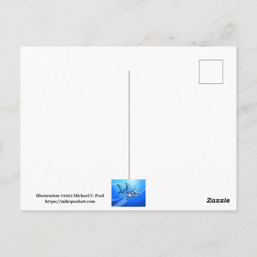 Cute Cartoon Auto Briefkaart (Achterkant)