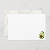 Cute Cartoon Avocado Custom Blank Notitiekaartje (Voorkant / Achterkant)