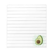 Cute Cartoon Avocado Distress Background Lined Notitieblok (Voorkant)