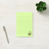 Cute Cartoon Avocado Distress Background Lined Post-it® Notes (Kantoor)