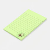 Cute Cartoon Avocado Distress Background Lined Post-it® Notes (Schuin)