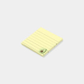 Cute Cartoon Avocado Distress Led 3x3 Post-it® Notes (Schuin)